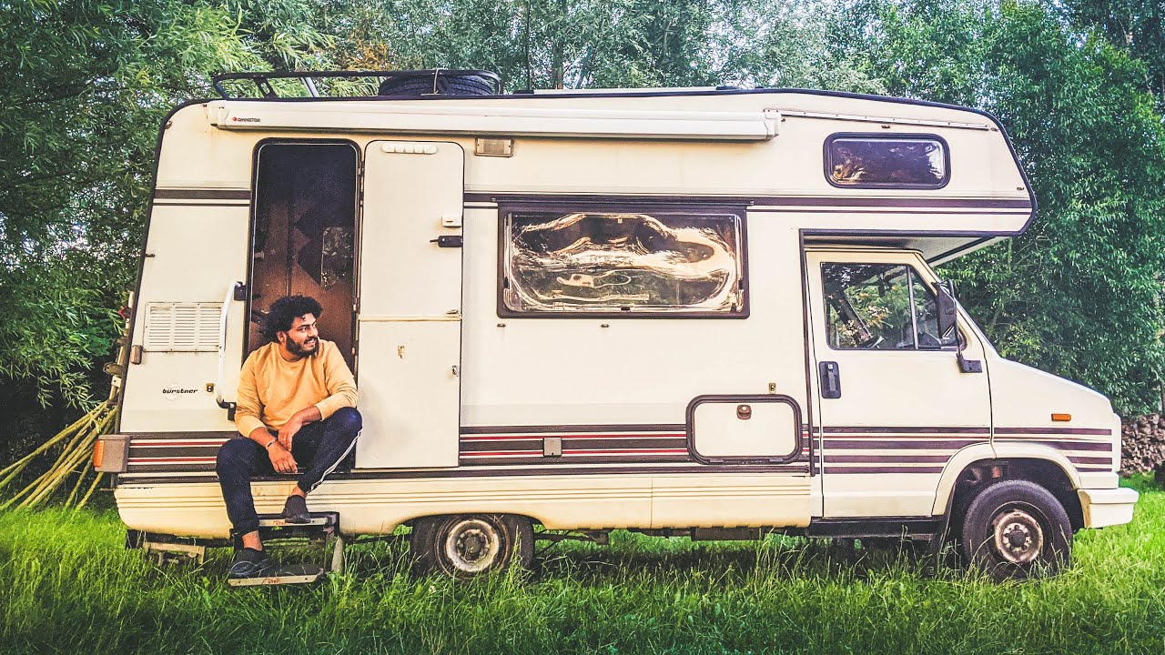 جولة في بيتنا الجديد , كراڤان كلاسيك قبل التجديد || Vintage Fiat Ducato 1988 RV TOUR