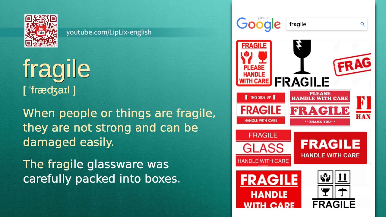 Fragile : C2 level english vocabulary lesson, www.LipLix.com