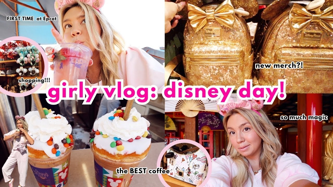 DISNEY VLOG 🐭💖 *Shopping, FIRST Time @ EPCOT, NEW Disney Coffee Order*