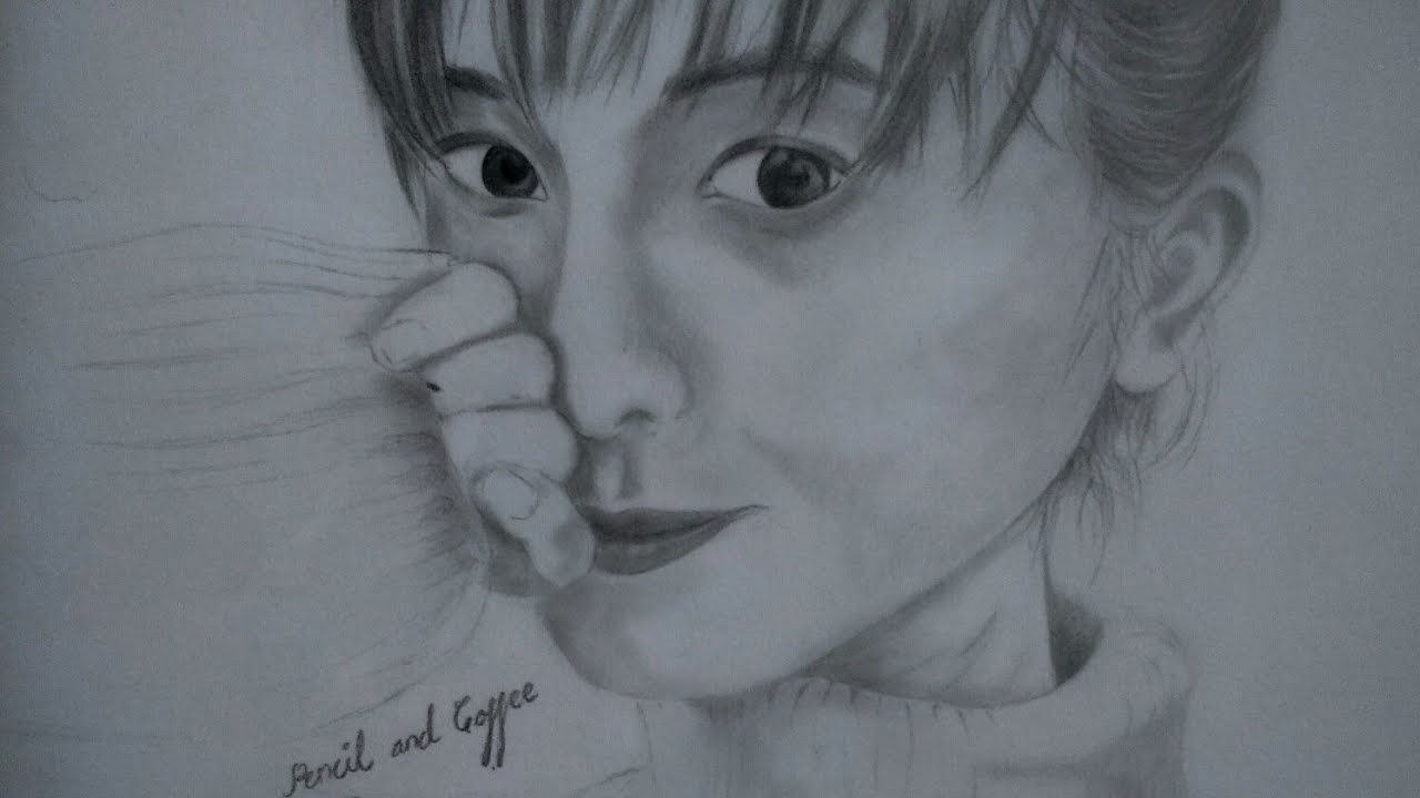 SKE48 Matsui Rena realistic drawing