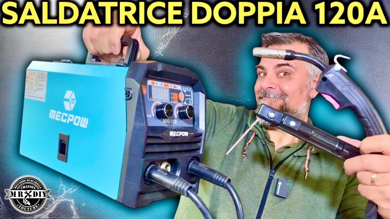 La saldatrice 3 in 1 facile e veloce per tutti. Sia a elettrodo che a filo animato Mecpow mig 120