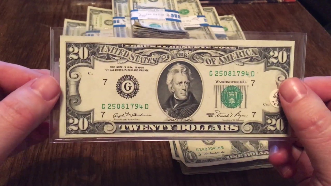 1981 $20 blank back
