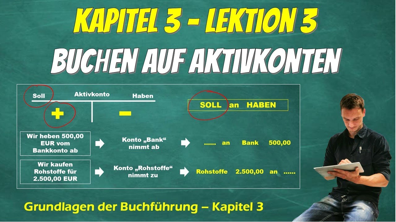 Buchungssätze mit Aktivkonten erstellen: Soll an Haben bei Aktivkonten einfach erklärt mit Beispiel