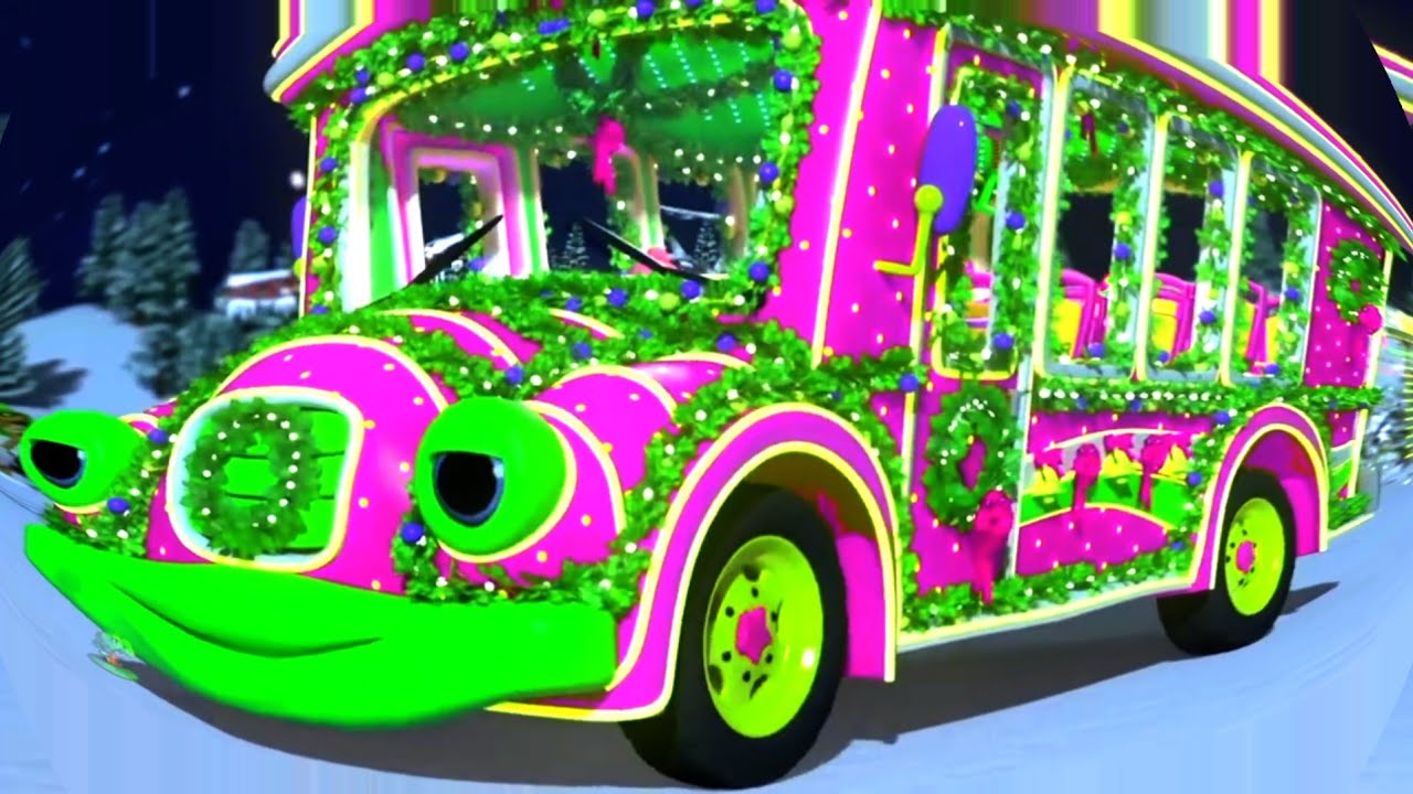 BUS Santa Christmas Ride 🎅🚌 Mega Holiday Wheels On the Bus Remix 2025