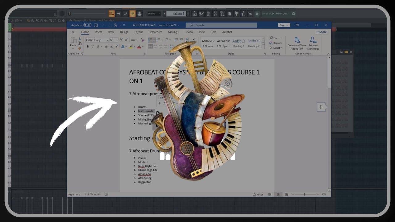 Adding Instruments to a Ghanaian Afrobeat High Life Code Drums Pattern