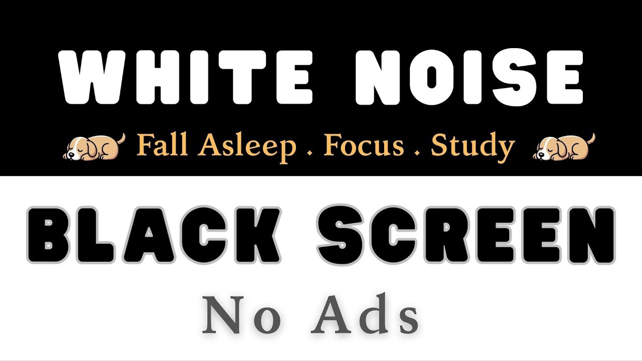 WHITE NOISE 🖤 Black Screen | No Ads | 8 Hours of Calm Sleep Sounds