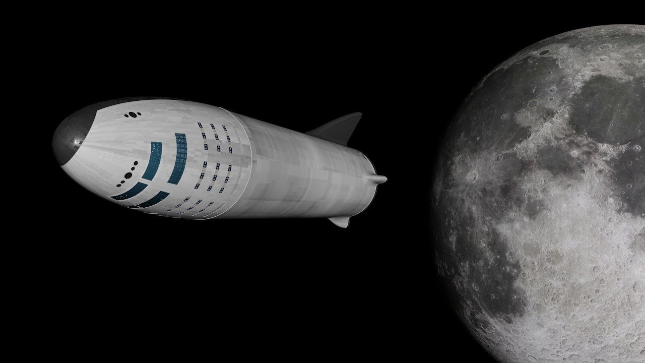 SpaceX BFR Moon Landing