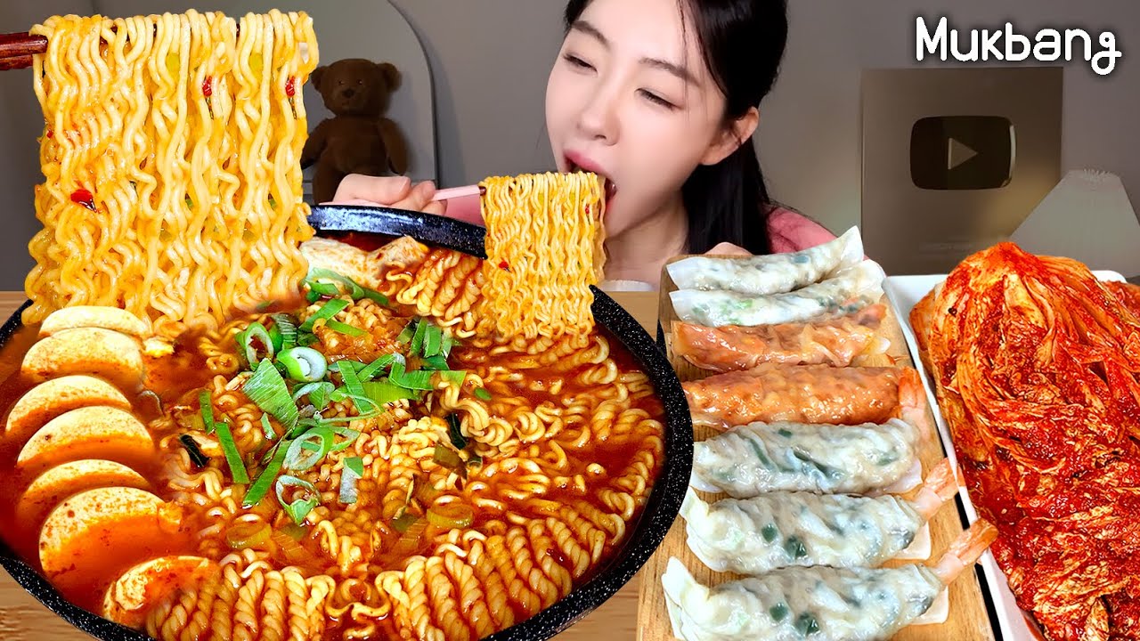 매콤·부들·쫀득🔥순두부열라면 ×시스루 투명만두 먹방(ft.칼로리는 불투명...)ㅣ라면먹방