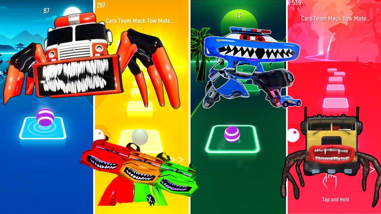 Fire truck eater vs The Giant miss school bus vs The Giant disney policeman mutant eater vs Dozer ed