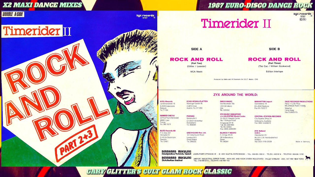 TIMERIDER II 💥 ROCK AND ROLL PART 2+3 💥 1987 (12'' MIXES: VOCAL & DUB MIX) euro-disco dance rock 80s