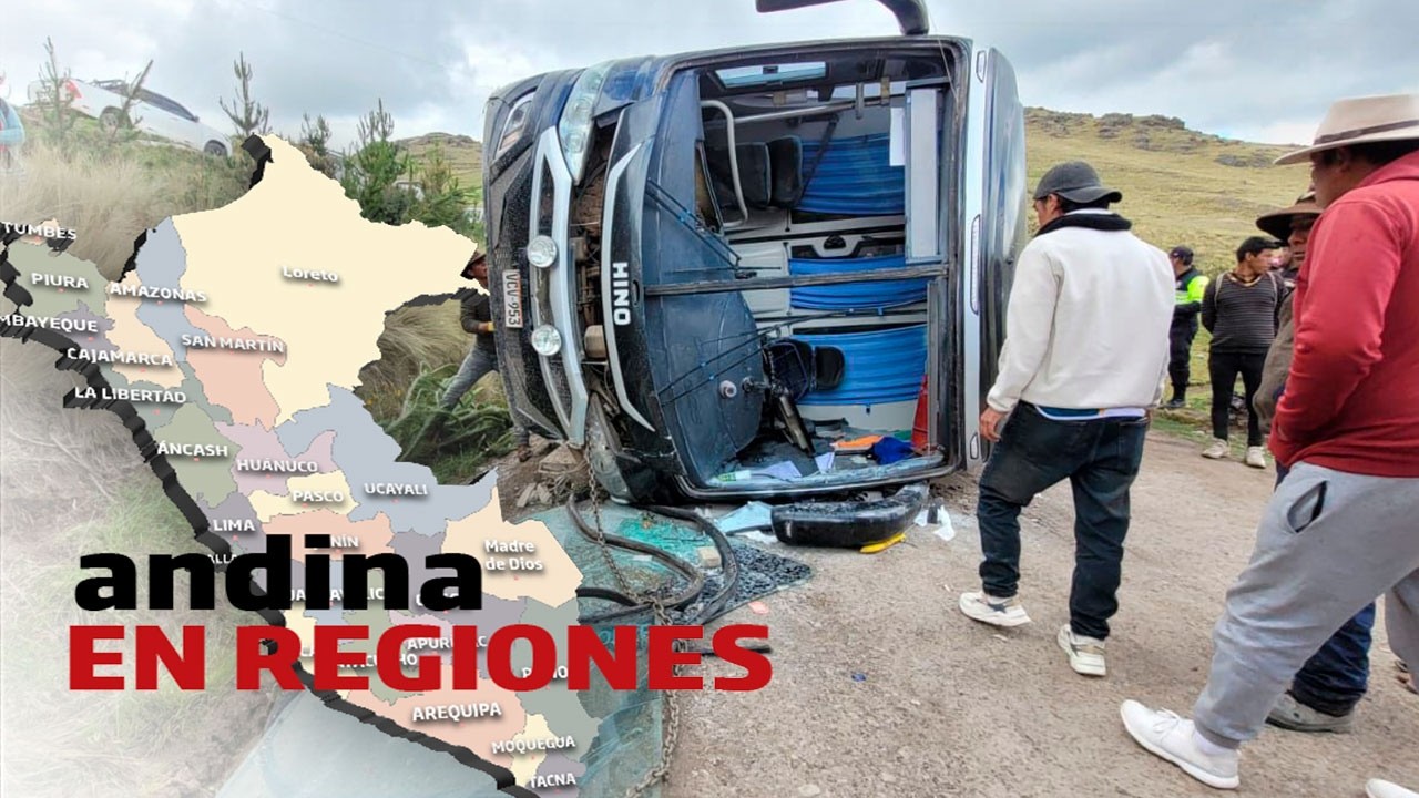 Andina en regiones: un fallecido y 39 heridos tras vuelco de bus en Chumbivilcas