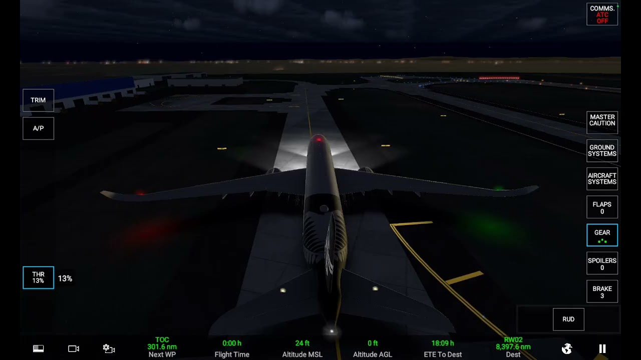 Auckland New Zealand (NZAA) to Oblast Russia (UWLW) [A359] [ANZ] [Air New Zealand] 