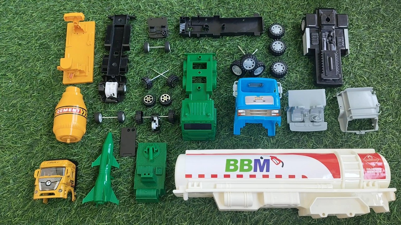 WADIDAW! Menemukan Mainan Rusak di Ember, Kita Rakit Truk Tangki BBM, Truk Rudal & Truk Molen 🚛🛠️