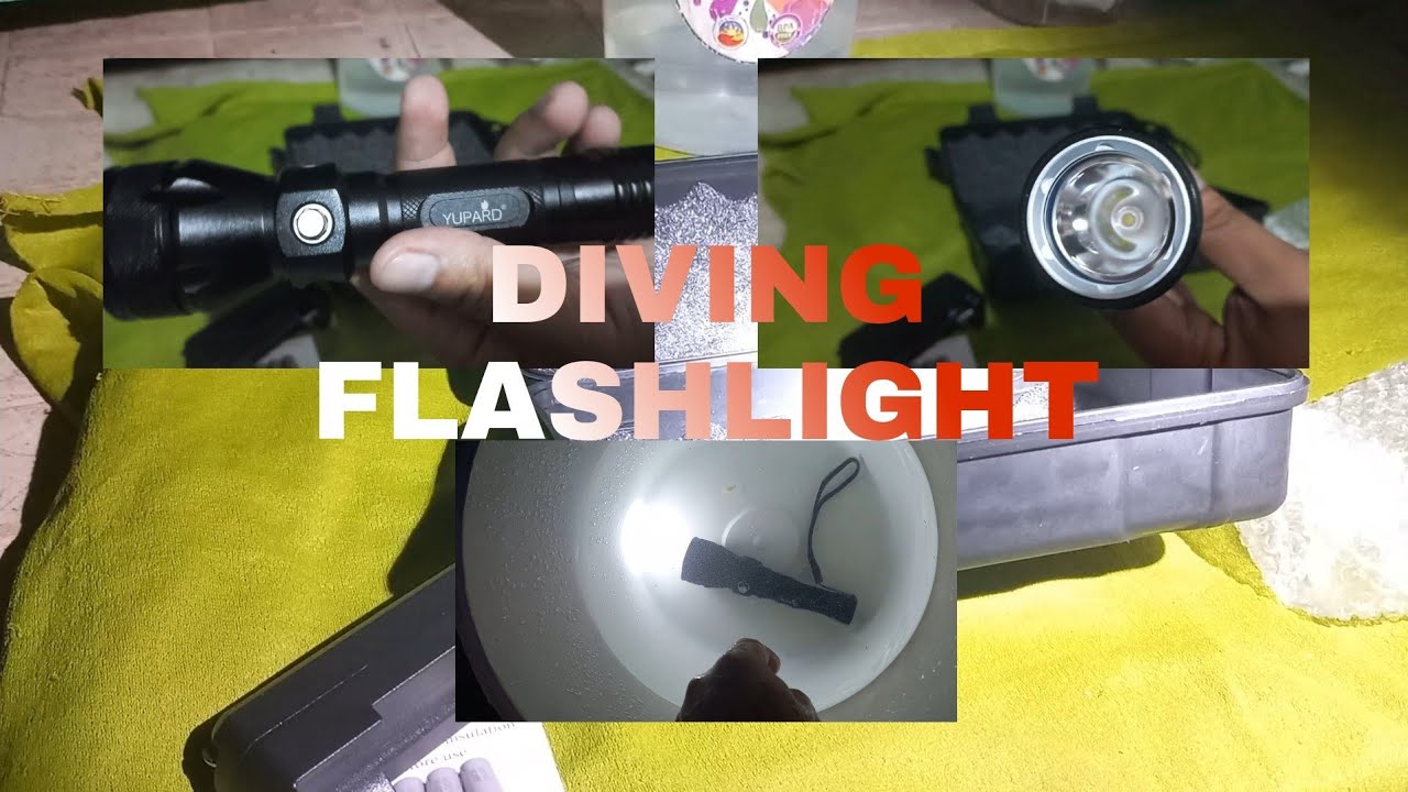 DIVING FLASHLIGHT 1200LM YUPARD UNBOXING