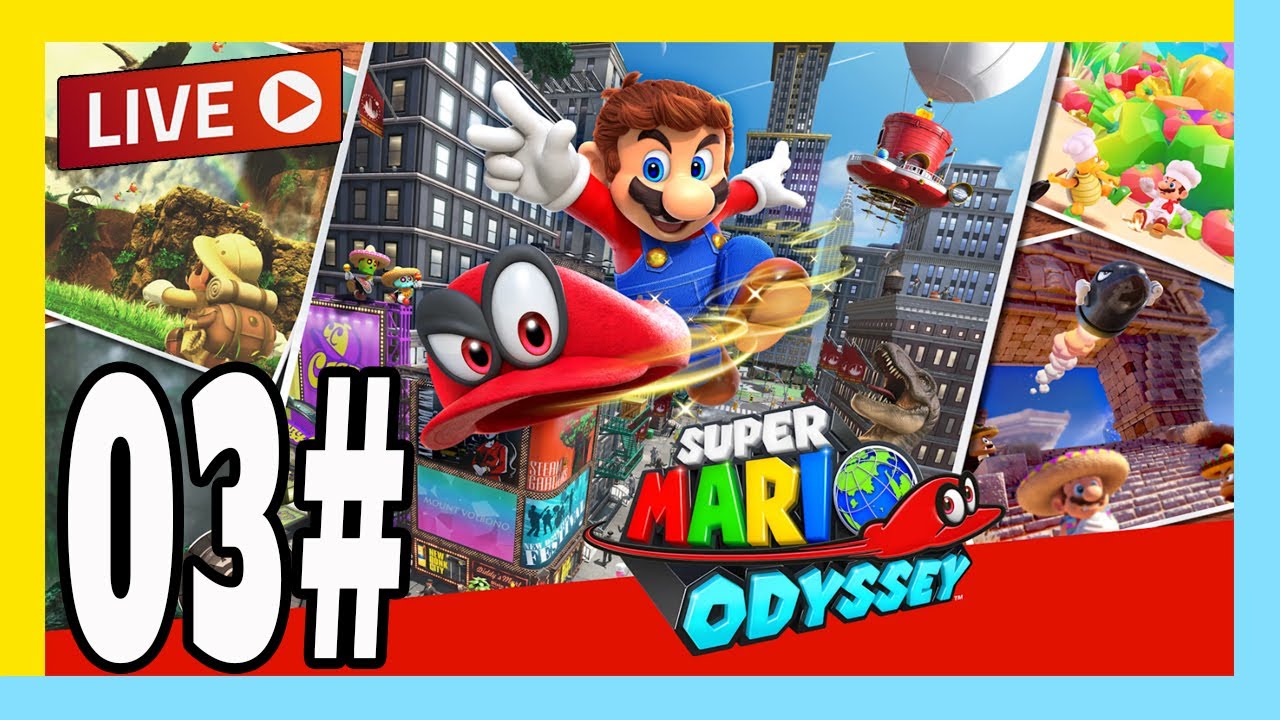 Super Mario Odyssey - Zerando pela 1º Vez PARTE 3 AO VIVO