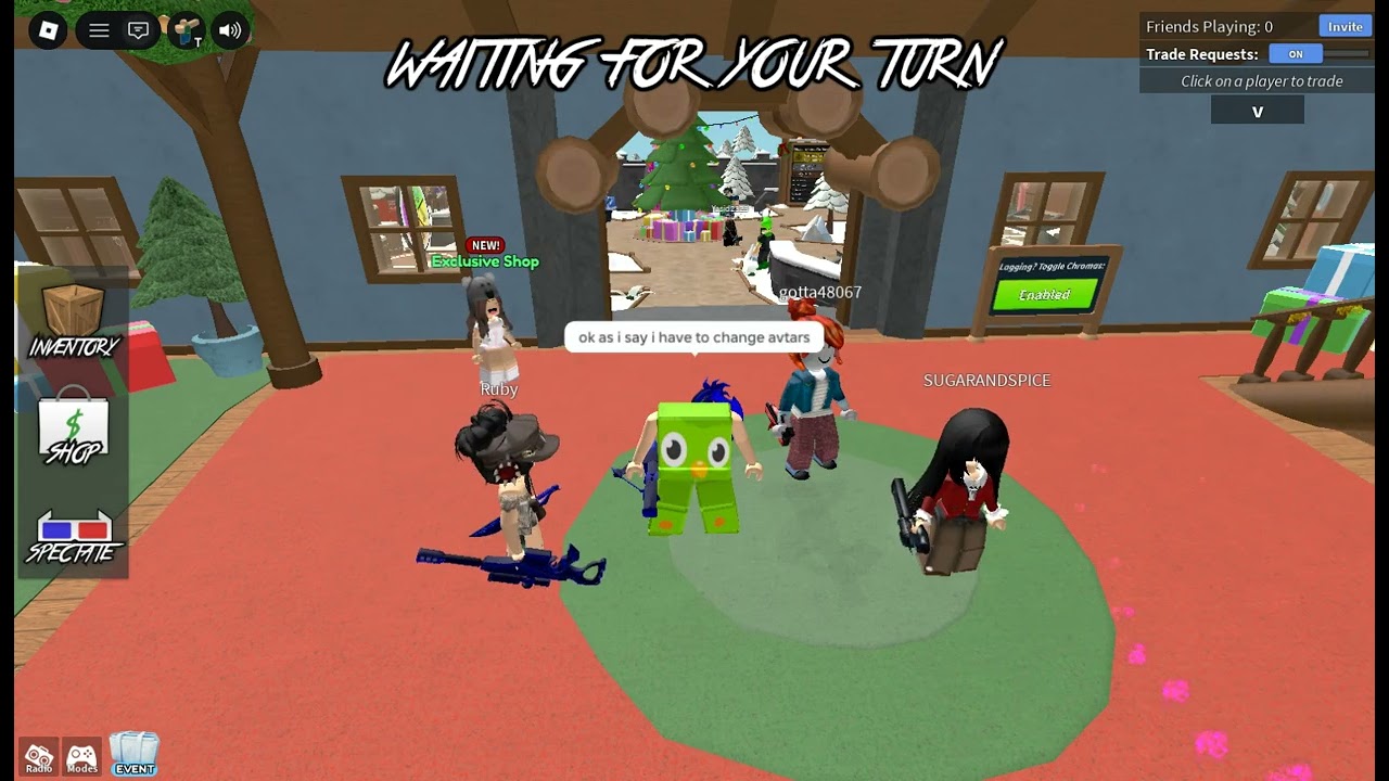 playing mm2 everytime i die i change avtars