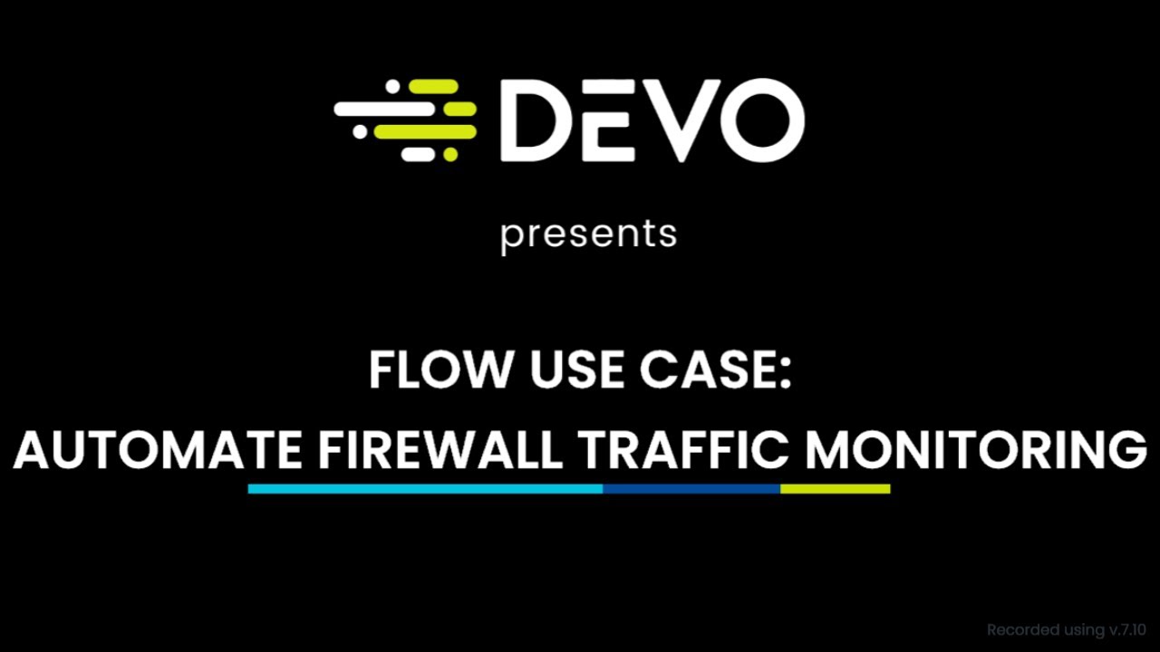 Flow Use Case: Automate Continuous Firewall Traffic Monitoring