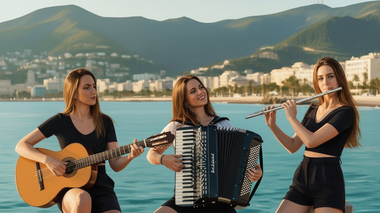 Cinematic Flamenco Fusion | Guitar, Accordion & Flute – Calm Seaside Ambience
