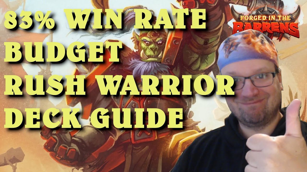Budget Rush Warrior deck guide and gameplay (Hearthstone Forged in the Barrens)