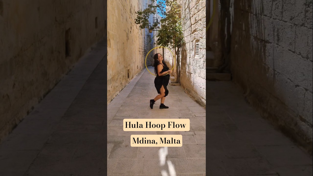 Hula Hoop Flow in Mdina Malta Summer in Europe 