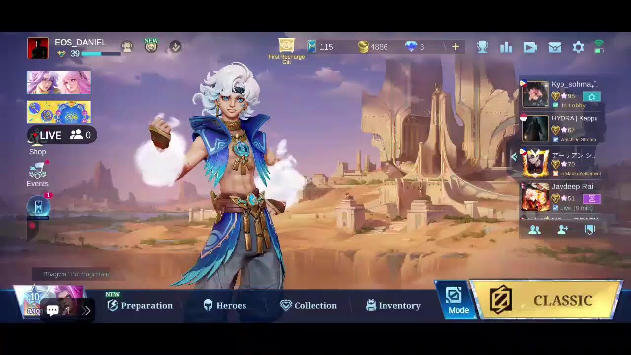 mlbb live playing roam