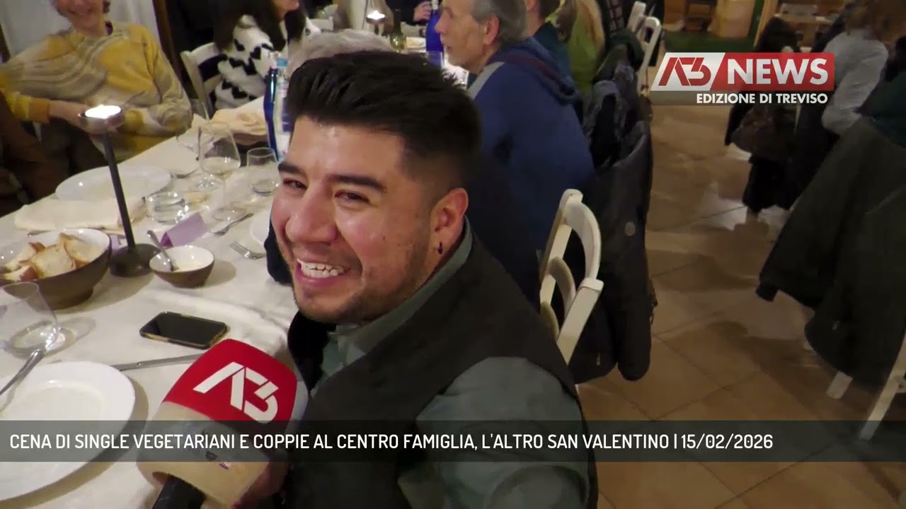 CENA DI SINGLE VEGETARIANI E COPPIE AL CENTRO FAMIGLIA, L'ALTRO SAN VALENTINO | 15/02/2026