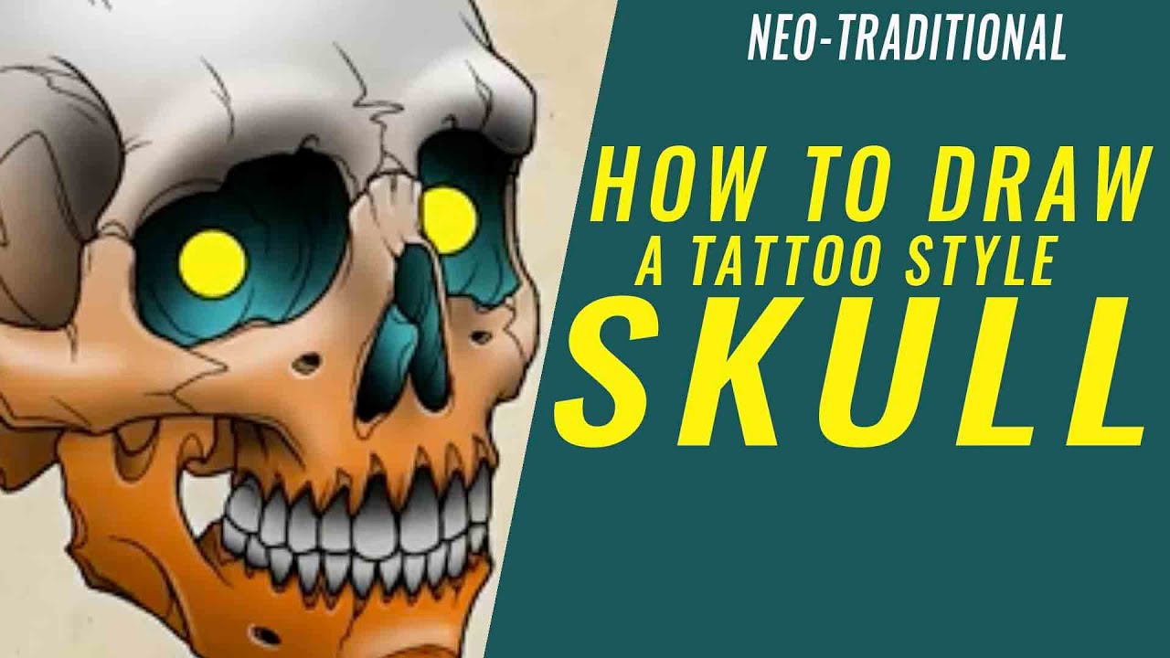 HOW TO DRAW A SKULL: NEO-TRADITIONAL TATTOO DESIGN