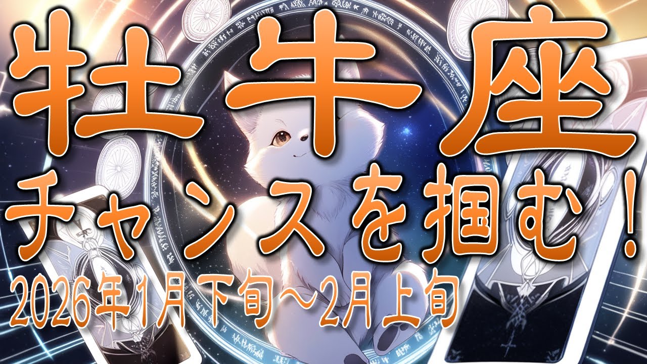【♉おうし座】利己的な自分を抑え込もう！一気に好転に転ずる！2026年1月下旬～2月上旬の運勢【タロットカード、オラクルカード】