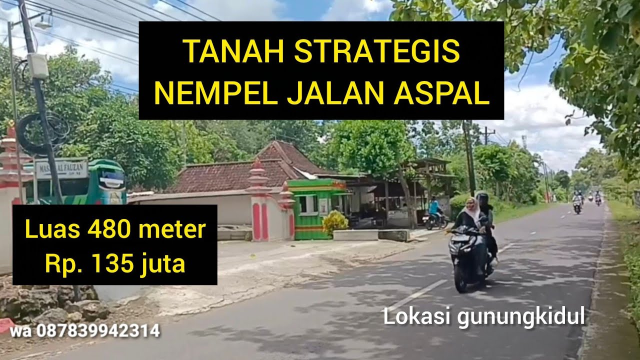 #dijual  TANAH STRATEGIS NEMPEL JALAN ASPAL MURAH MERIAH