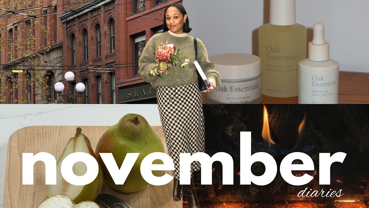 november diaries | fall vibes, beauty routine, influencer event, cozy cafe dates & a ferry ride!
