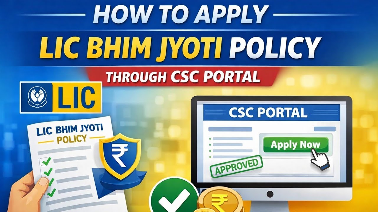 How To apply LIC Bhim Jyoti  Policy in CSC login in kannada