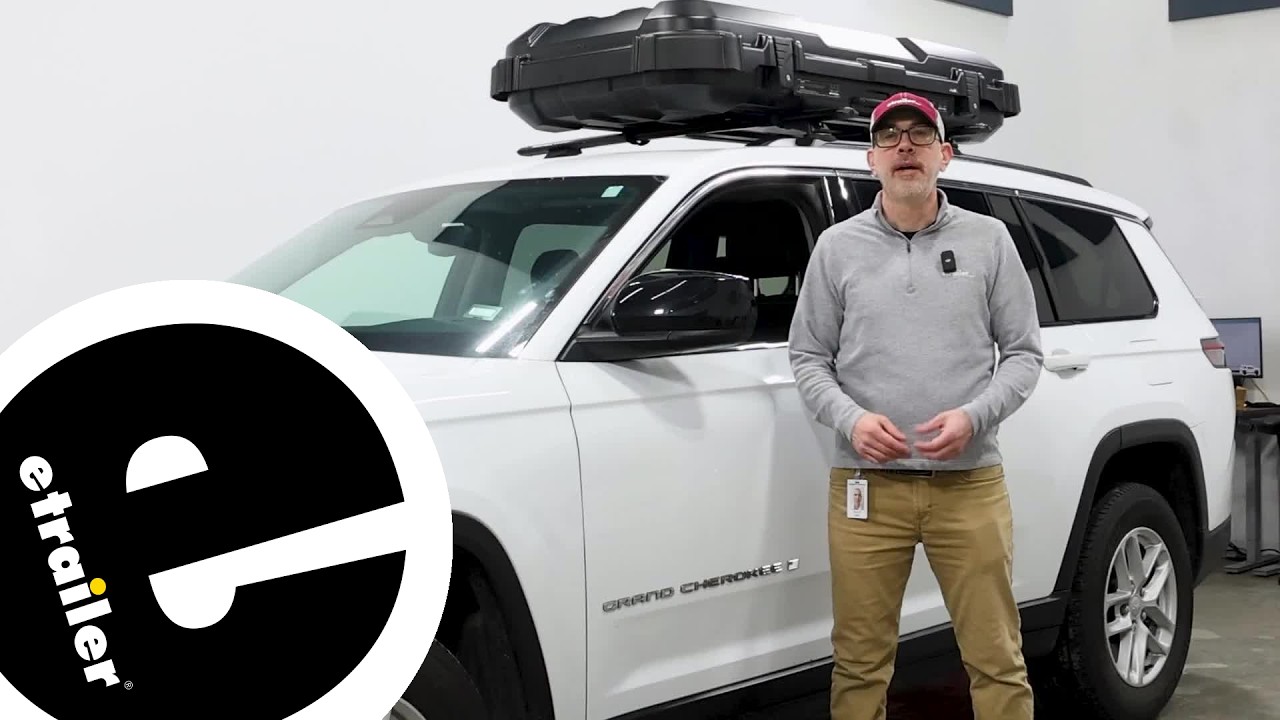etrailer | Installing the Inno Gear Case 720 Rooftop Cargo Box on a 2023 Jeep Grand Cherokee L