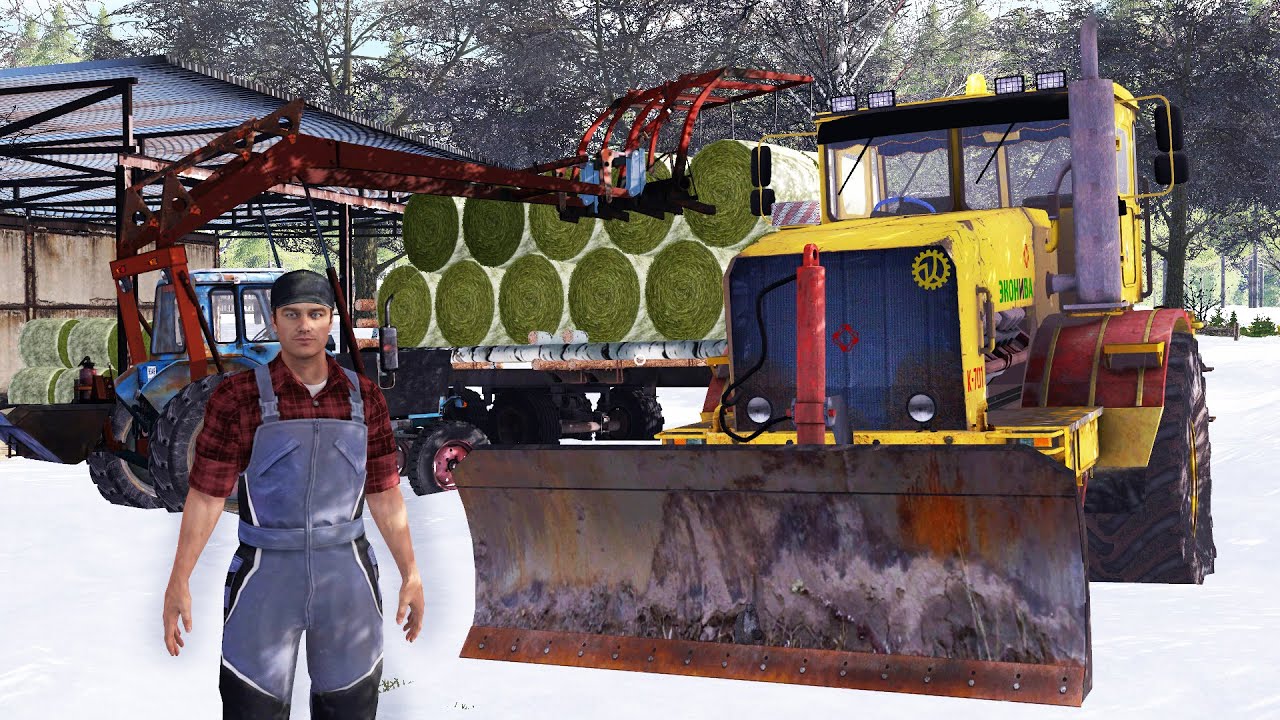 [РП] ПОМОГЛИ СОСЕДЯМ ПРИВЕЗТИ СЕНО НА ЗИМУ