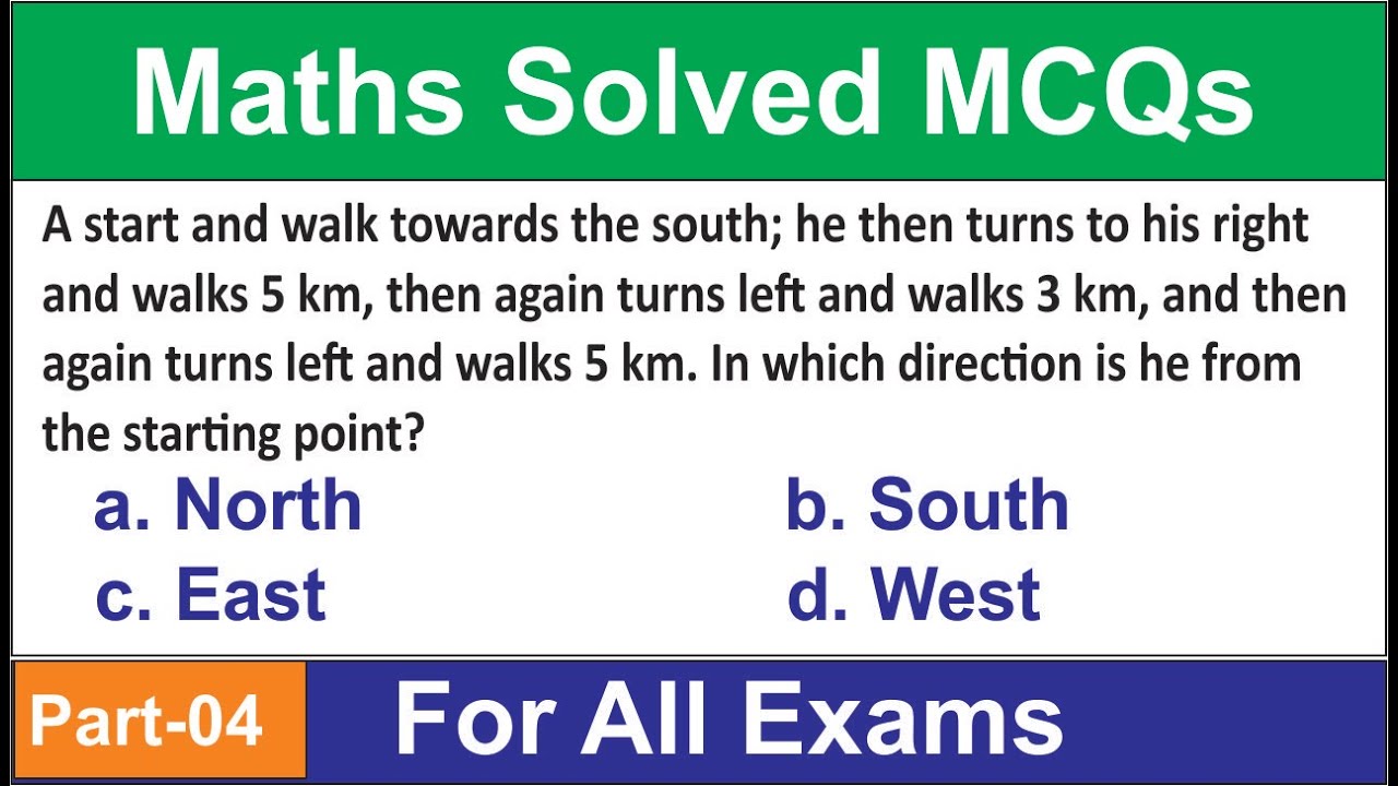 Maths MCQs for All Competitive Exams 2026 | Maths MCQs Solved | Part 04