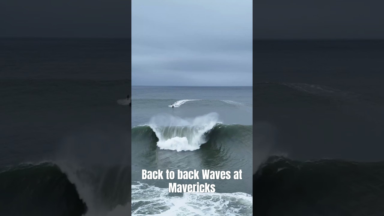 Back to back waves at Mavericks #music #newmusic #surf #bigwavesurfing #waves
