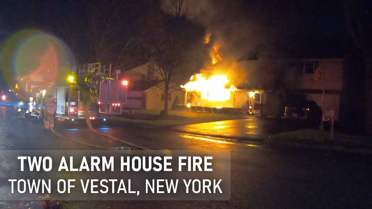 Hemlock Lane Two Alarm House Fire, Town of Vestal (NY)
