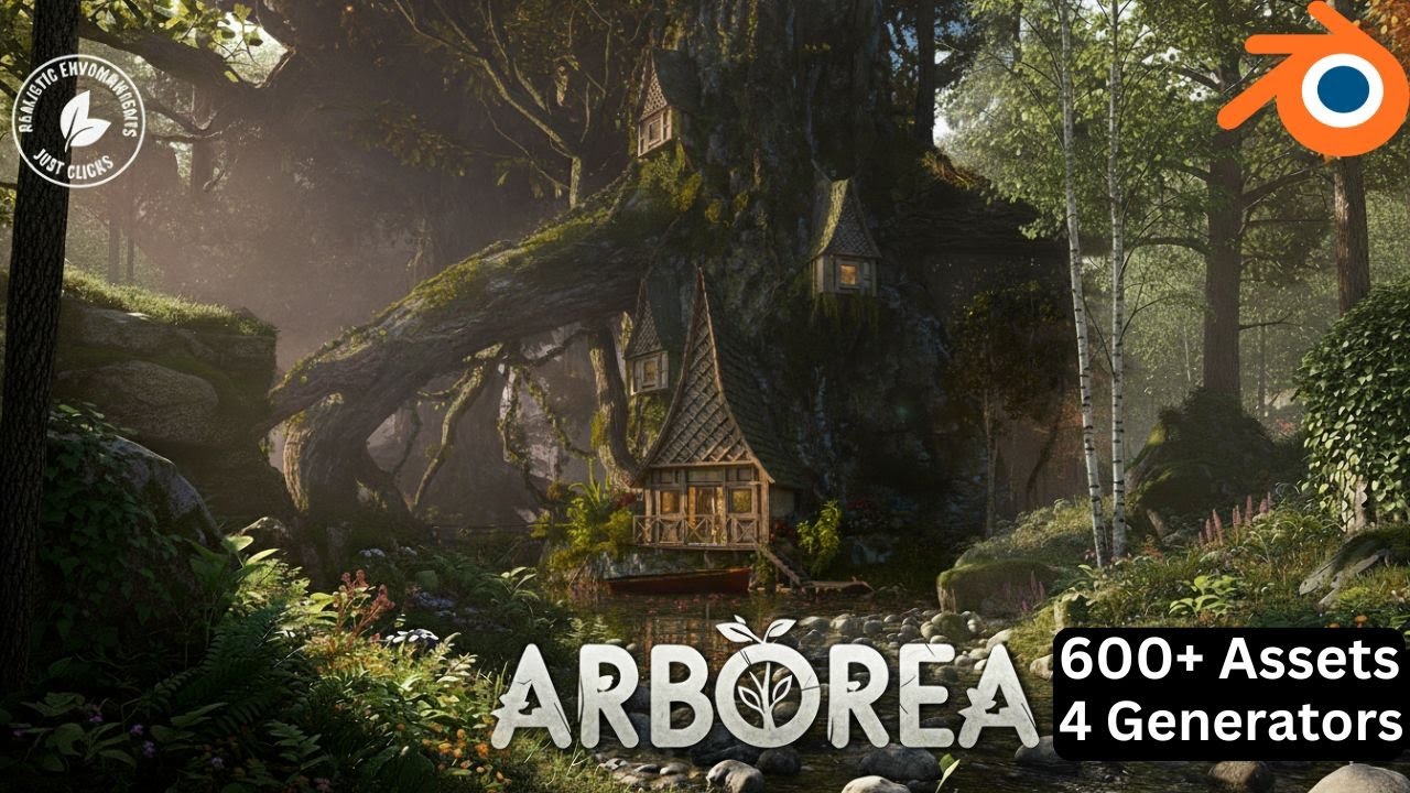 Arborea : Stunning 3D environments in Blender | Nature Assets and Procedural Tools