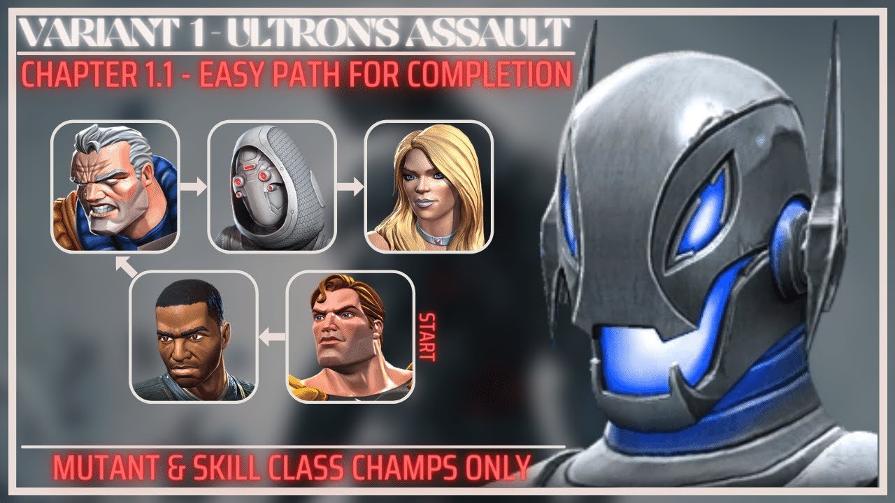 MCOC: Variant 1.1.1 - Easy Path for Completion - Ultron's Assault - Tech Drone - Tips/Guides - 2022