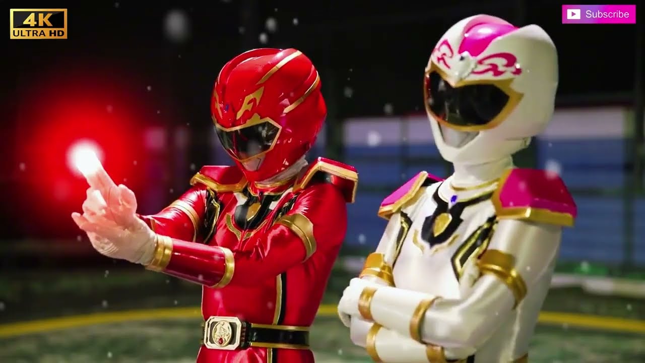 Red and White Knights (Justice Blossoms) Defeat of the Red and White Power Rangers