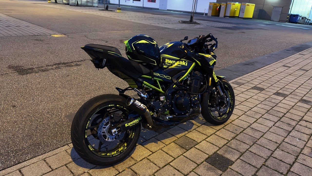 Kawasaki Z900 Sc Project CRT Slip On Nightride 4K