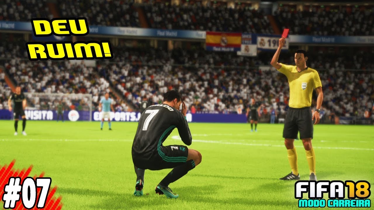 MODO CARREIRA CR7 #07 - CR7 PERDE A CABEÇA E É EXPULSO!!!