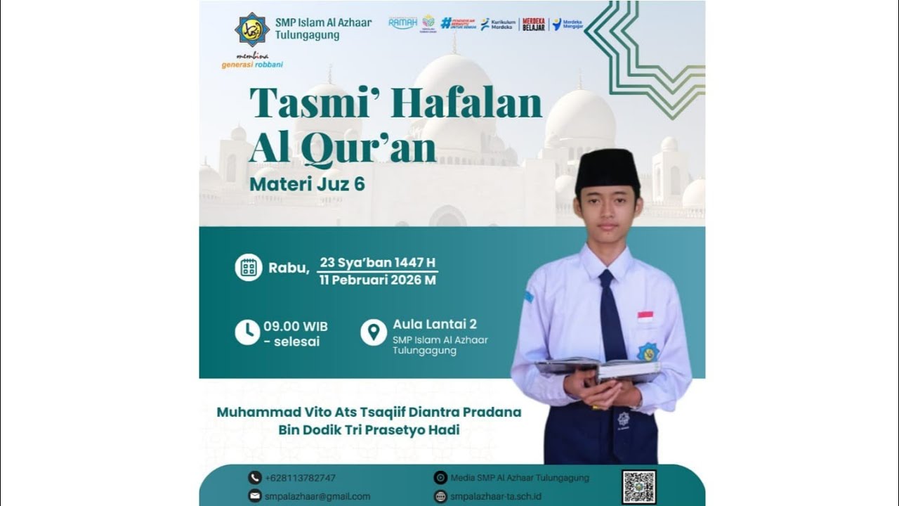 Tasmi' Hafalan Al Qur'an Ananda M. Vito Ats Tsaqiif Diantra Pradana Juz 6