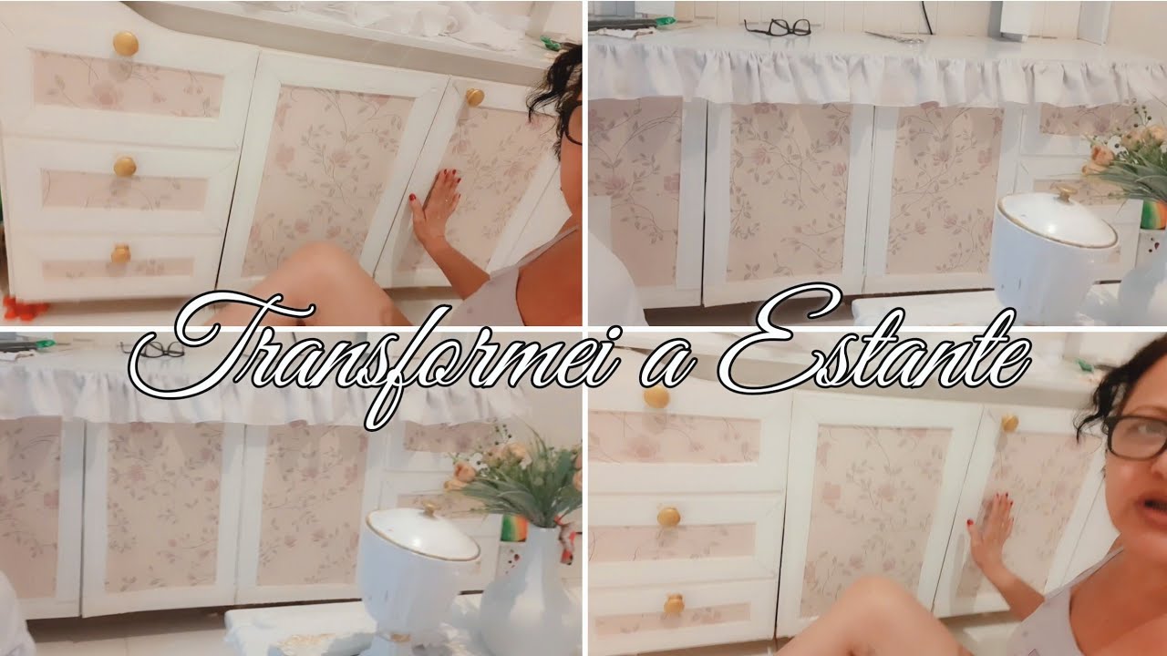 TRANSFORMEI A ESTANTE DA SALA DE TV