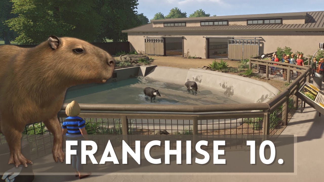 CAPYBARA & TAPIRS! Lakefield Zoo #10 Franchise Hard Mode Capybara Enclosure Planet Zoo