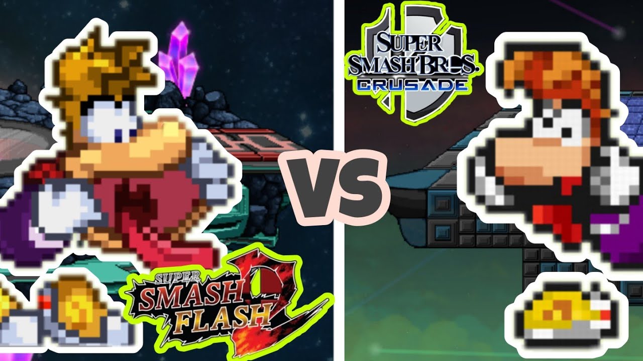 Moveset Comparasion- Rayman (SSF2 vs SSBC)