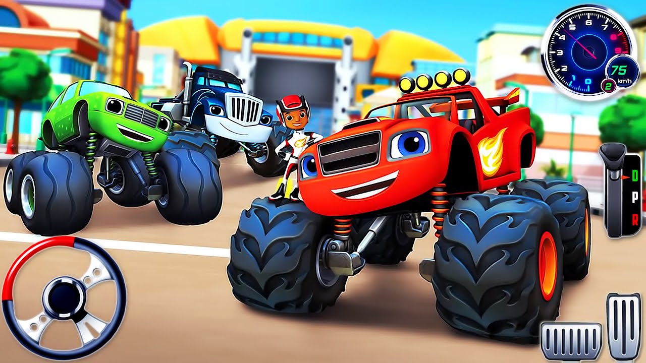 Blaze and the Monster Machines: Axle City Racers - Monster Truck Racing - PC GamePlay