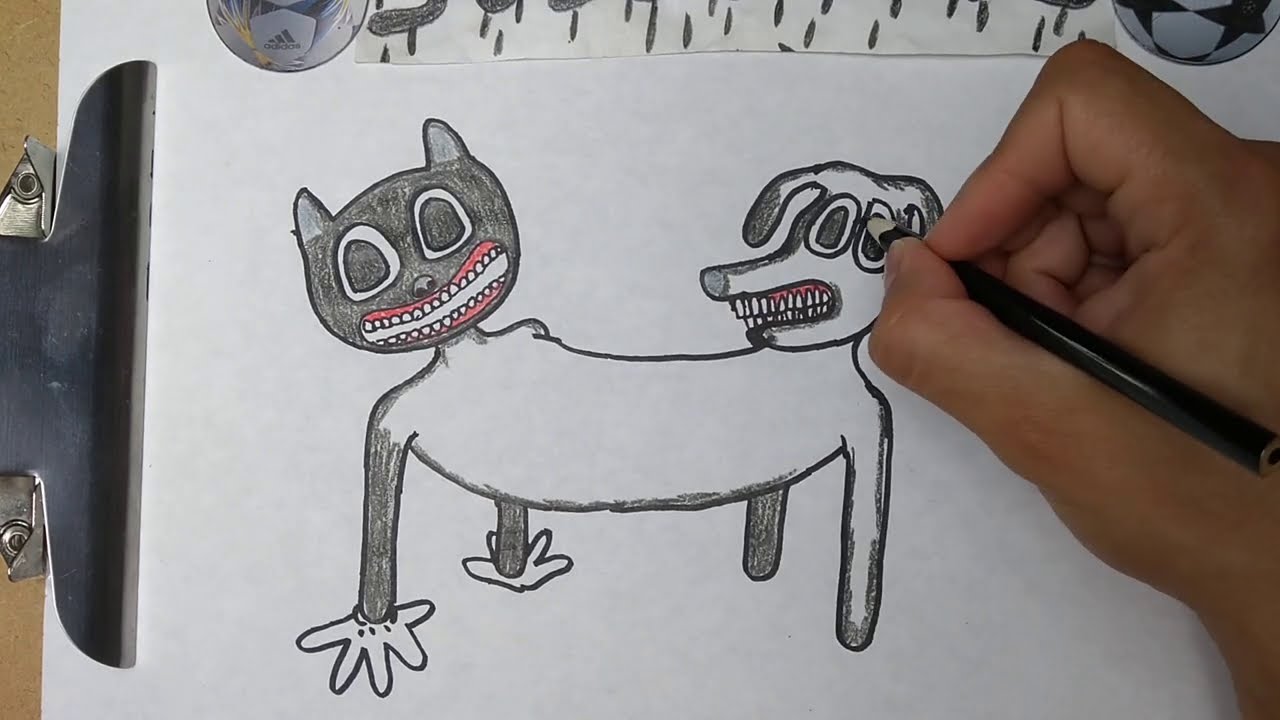 DIBUJÓ la FUSIÓN de CARTOON 🐱CATDOG🐶 de TREVOR HENDERSON