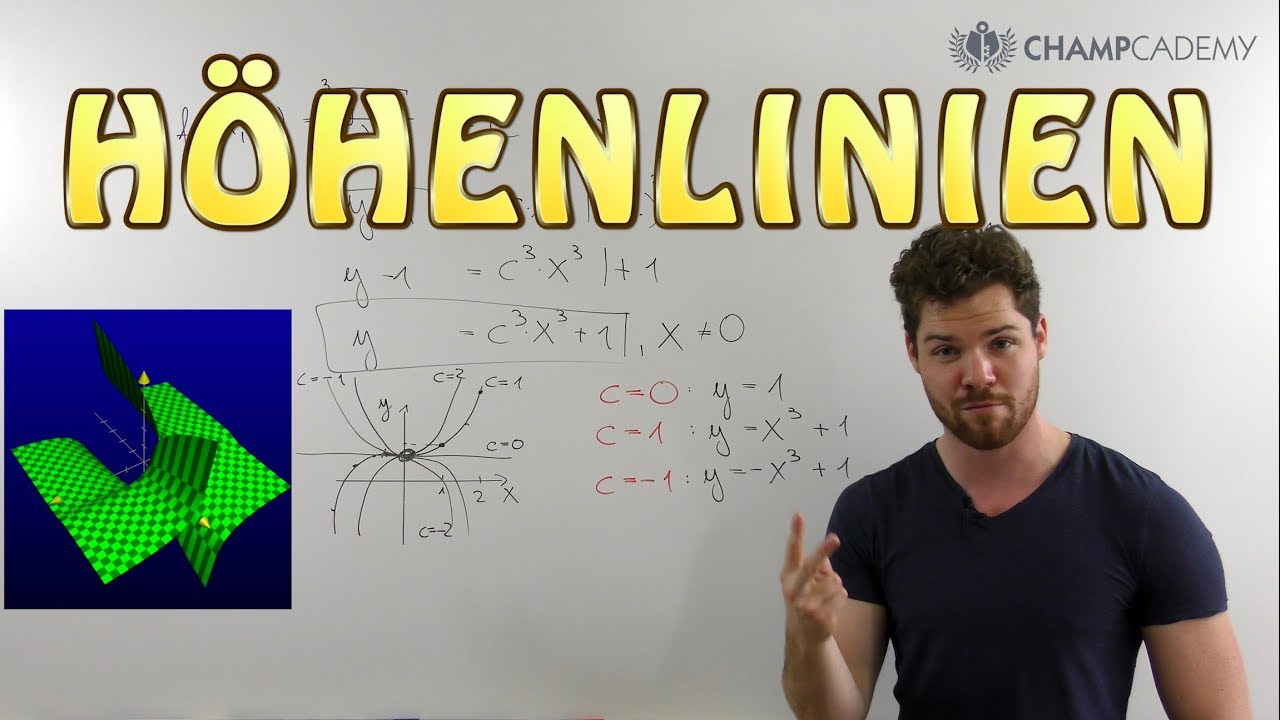 Höhenlinien/Niveaulinien + Beispiel + 3D Herleitung Einfach Erklärt!