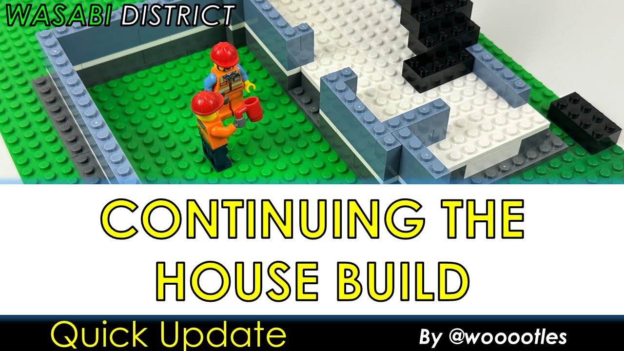 LEGO Wasabi District Quick Update 23 - Continuing the House Build, Baseplates from the 90's