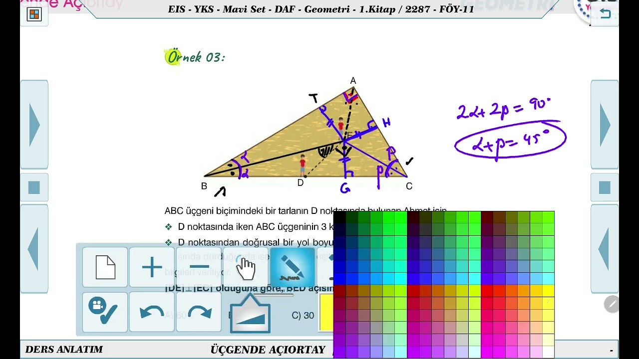 Mavi Set Geometri 1 -  Üçgende Açıortay 📐